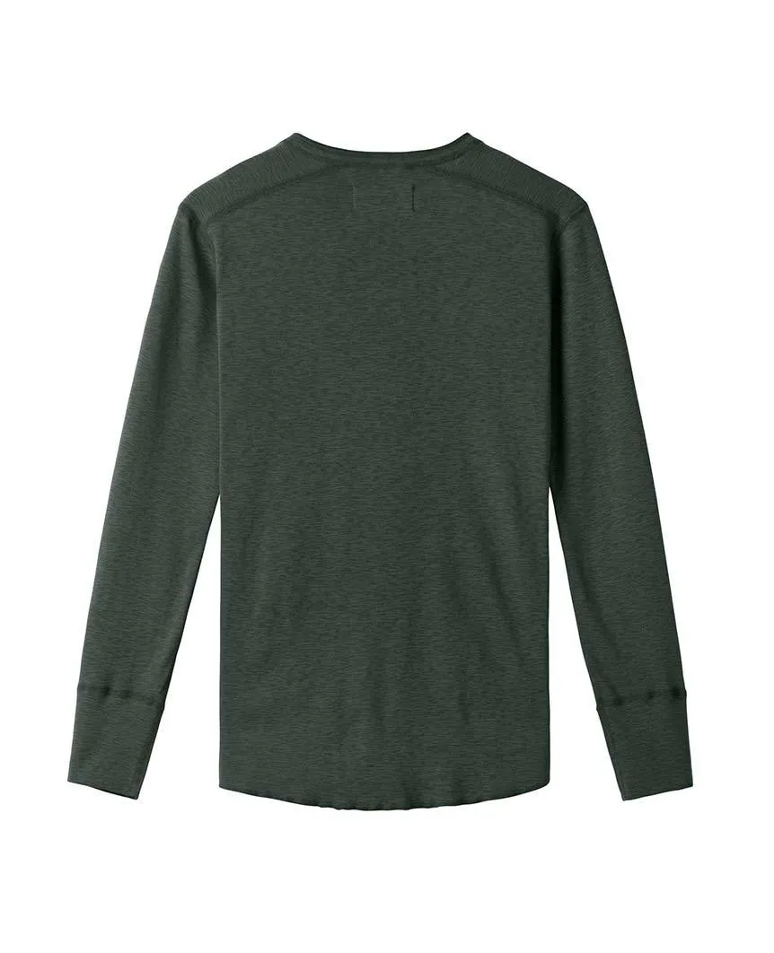 1x1 Slub Long Sleeve Henley Pine