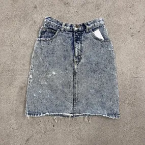 90's Guess Acid Wash Distressed Denim Mini Skirt Size 24"