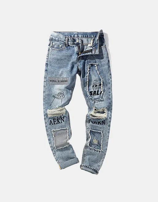 AEKN Distressed Jeans