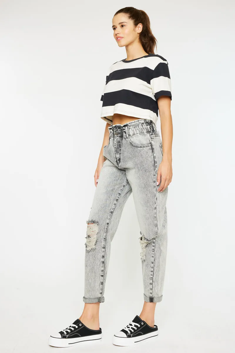 Akali Ultra High Rise Paperbag Boyfriend Jeans