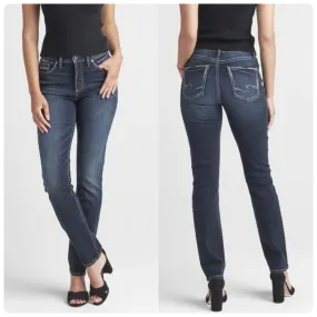 Avery High Rise Straight Leg Silver Jeans