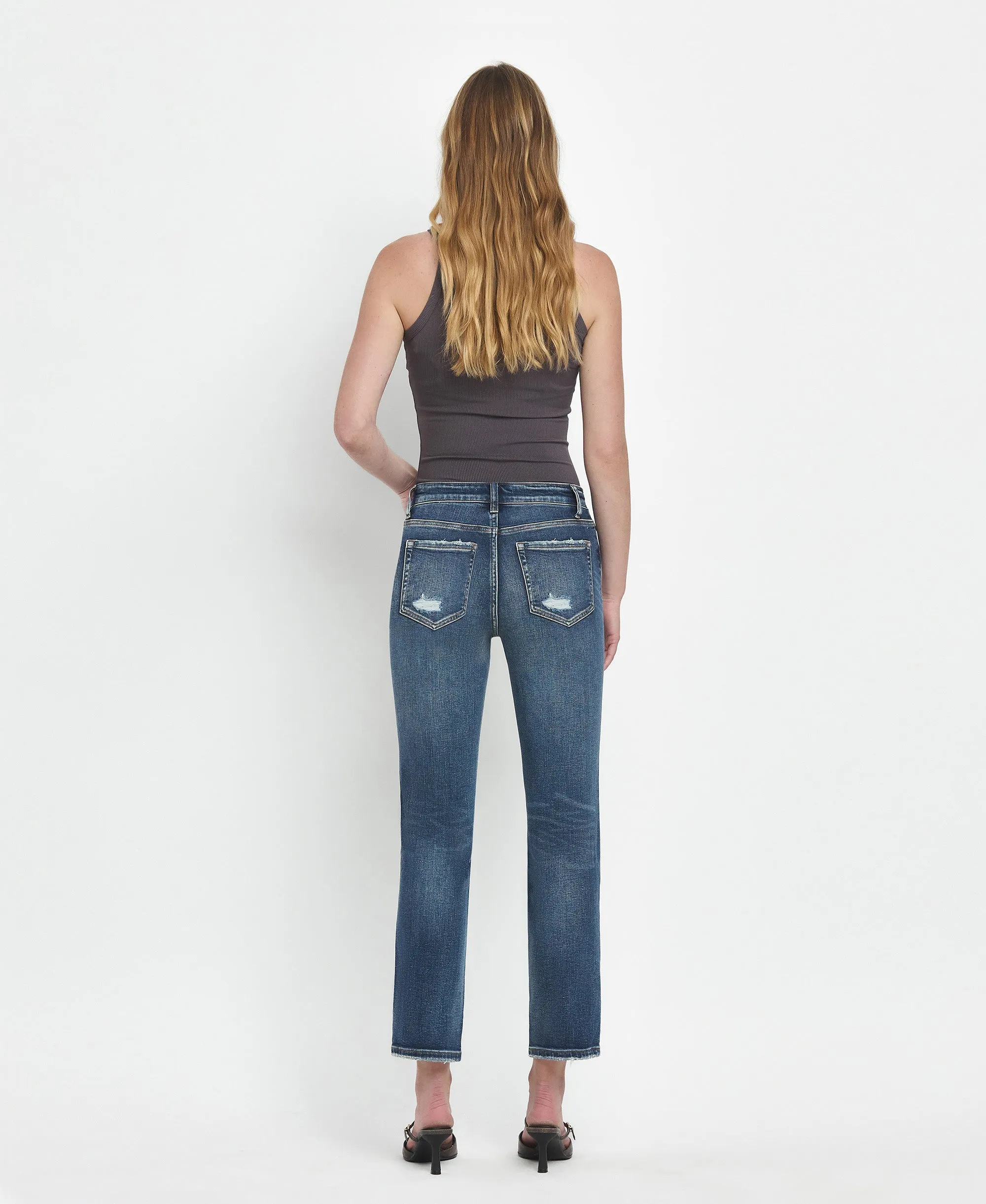 Benefactor - High Rise Ankle Slim Straight Jeans