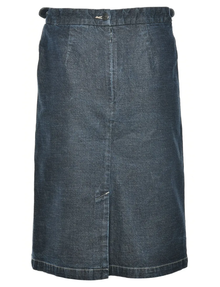 Black 1990s Denim Skirt - S