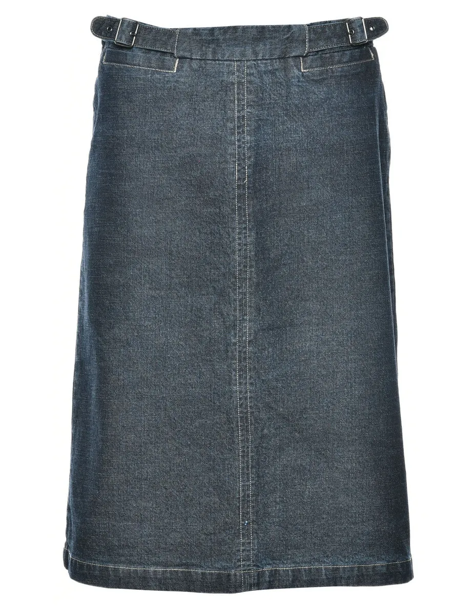 Black 1990s Denim Skirt - S