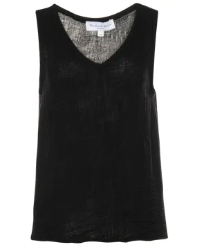 Black V Neck Abby Tank