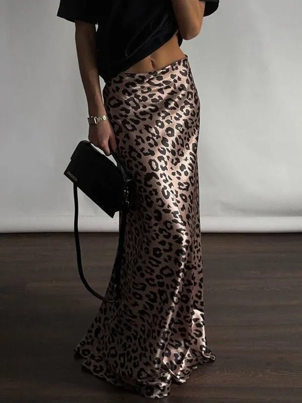 Bodycon High Waisted Leopard Skirts Bottoms