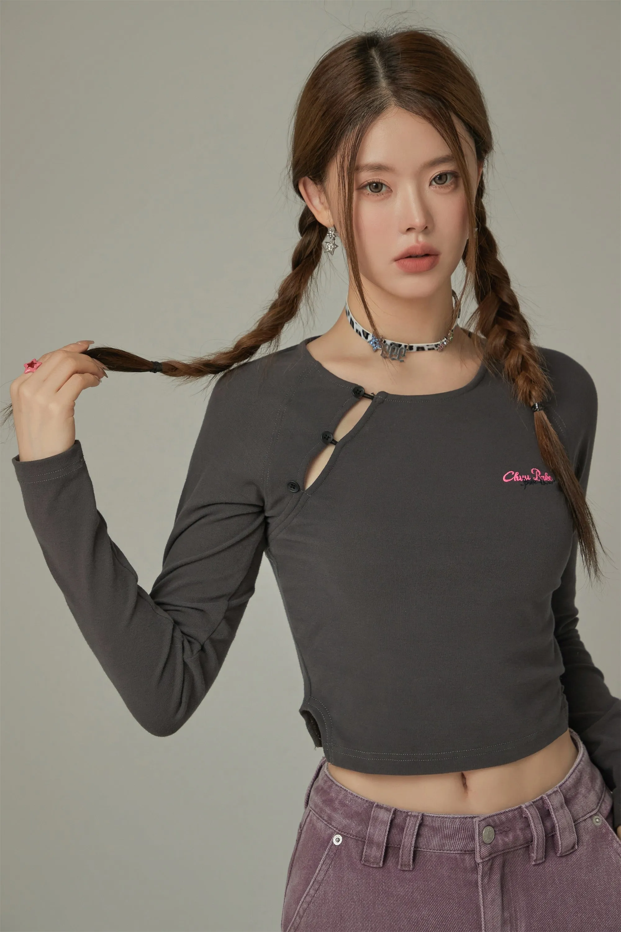 Button Long Sleeve T-Shirt