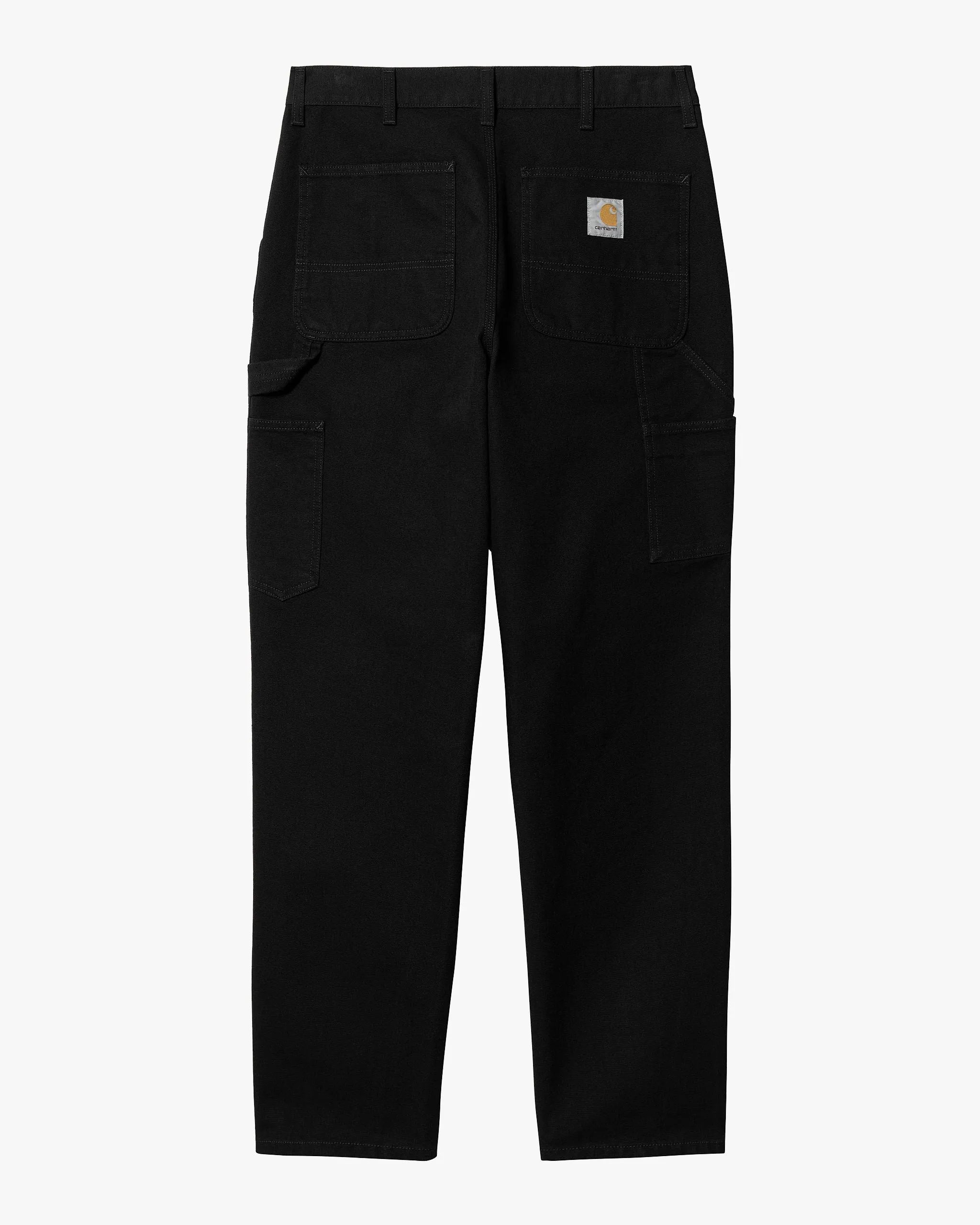 Carhartt WIP Single Knee Pant Relaxed Fit Canvas Trousers - Black Rinsed