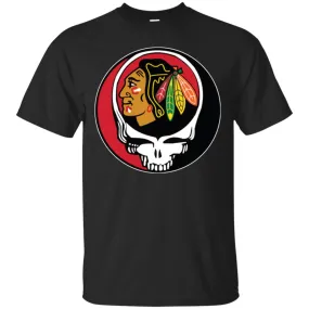 Chicago Blackhawks Grateful Dead Steal Your Face Hockey Nhl Shirts