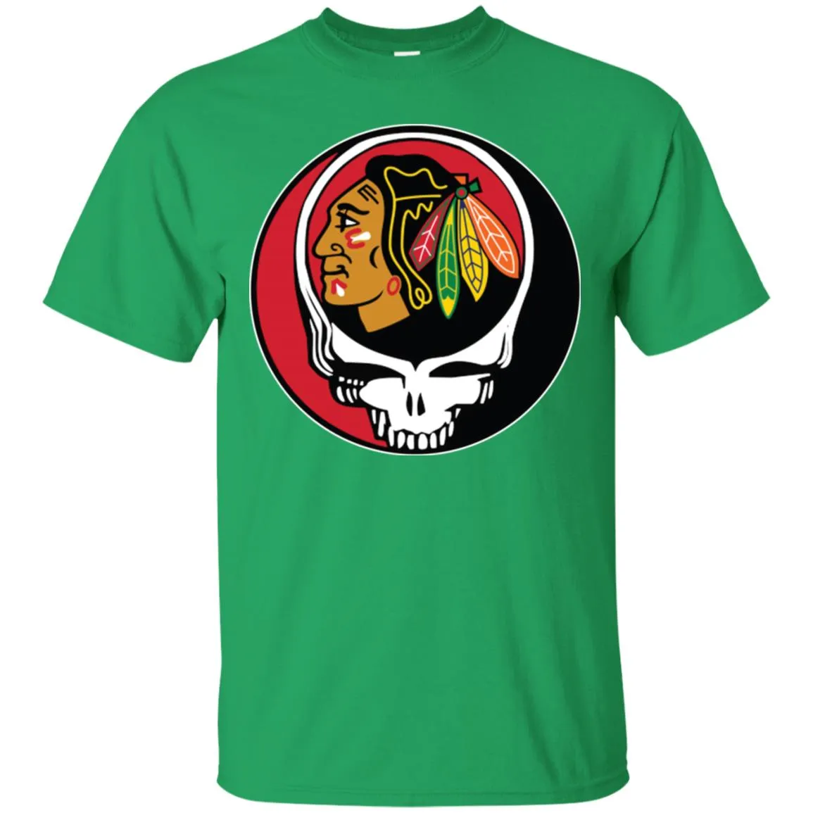 Chicago Blackhawks Grateful Dead Steal Your Face Hockey Nhl Shirts