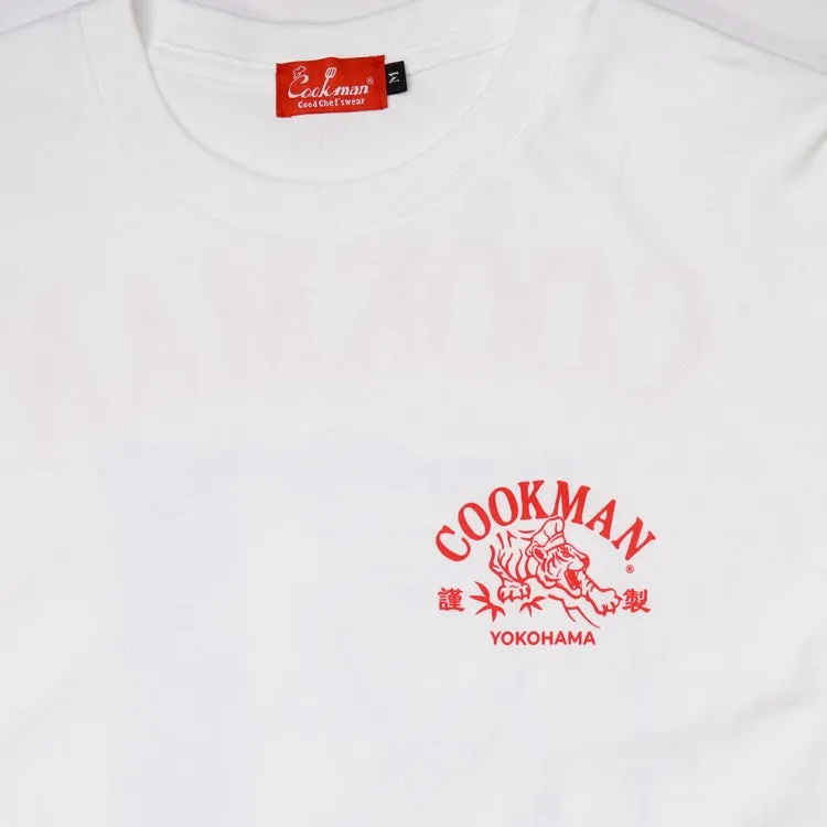 Cookman Long Sleeve T-shirts - Tiger : White