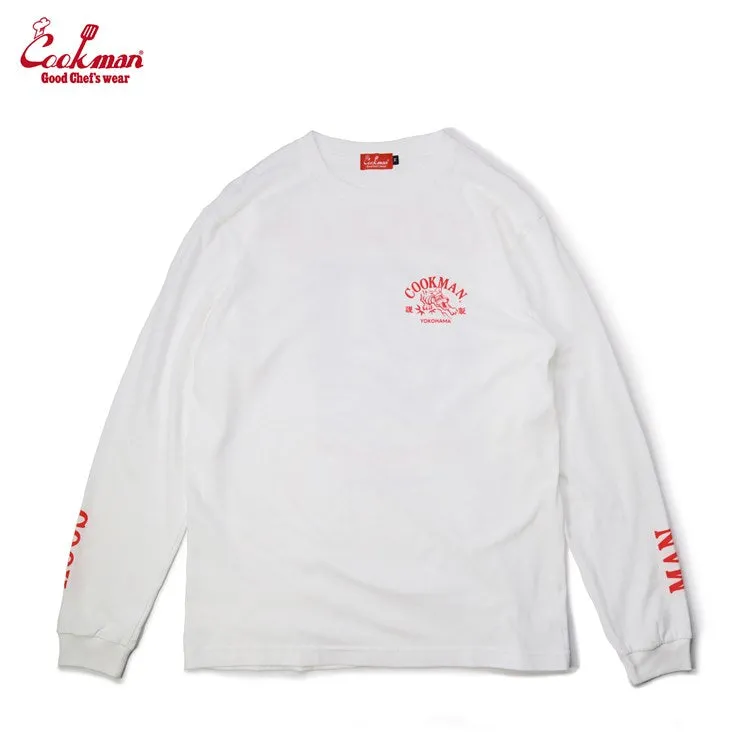 Cookman Long Sleeve T-shirts - Tiger : White