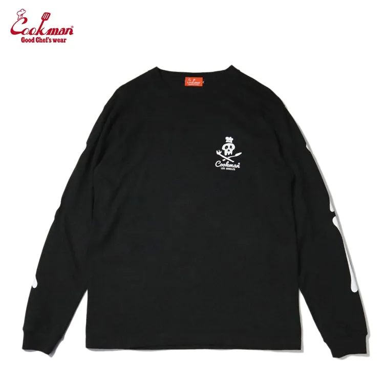 Cookman Long Sleeve Tees - Skull : Black