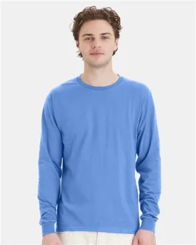 Custom Embroidered - Hanes - Essential-T Long Sleeve T-Shirt - Carolina Blue - 5286