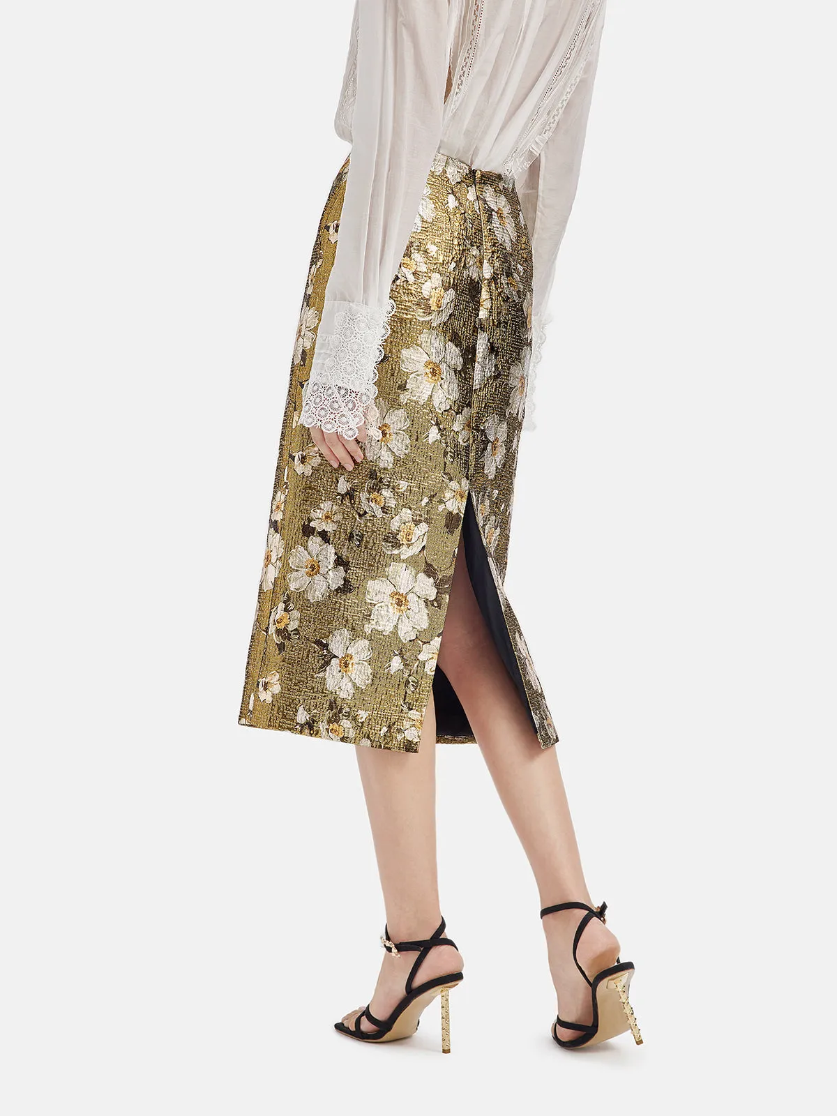 Custom Luxury Baroque Pencil Skirt