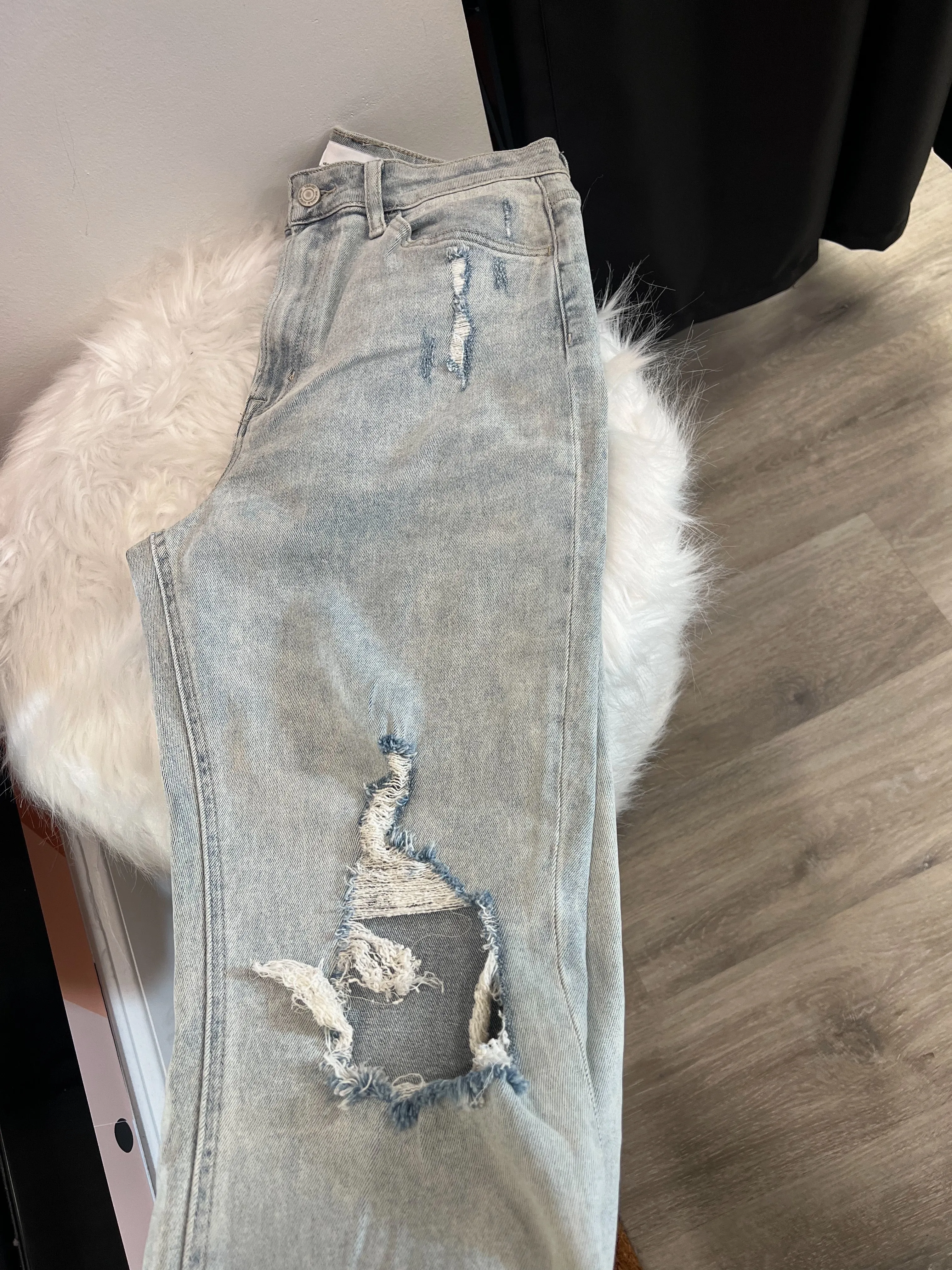 Distressed Mom Jeans