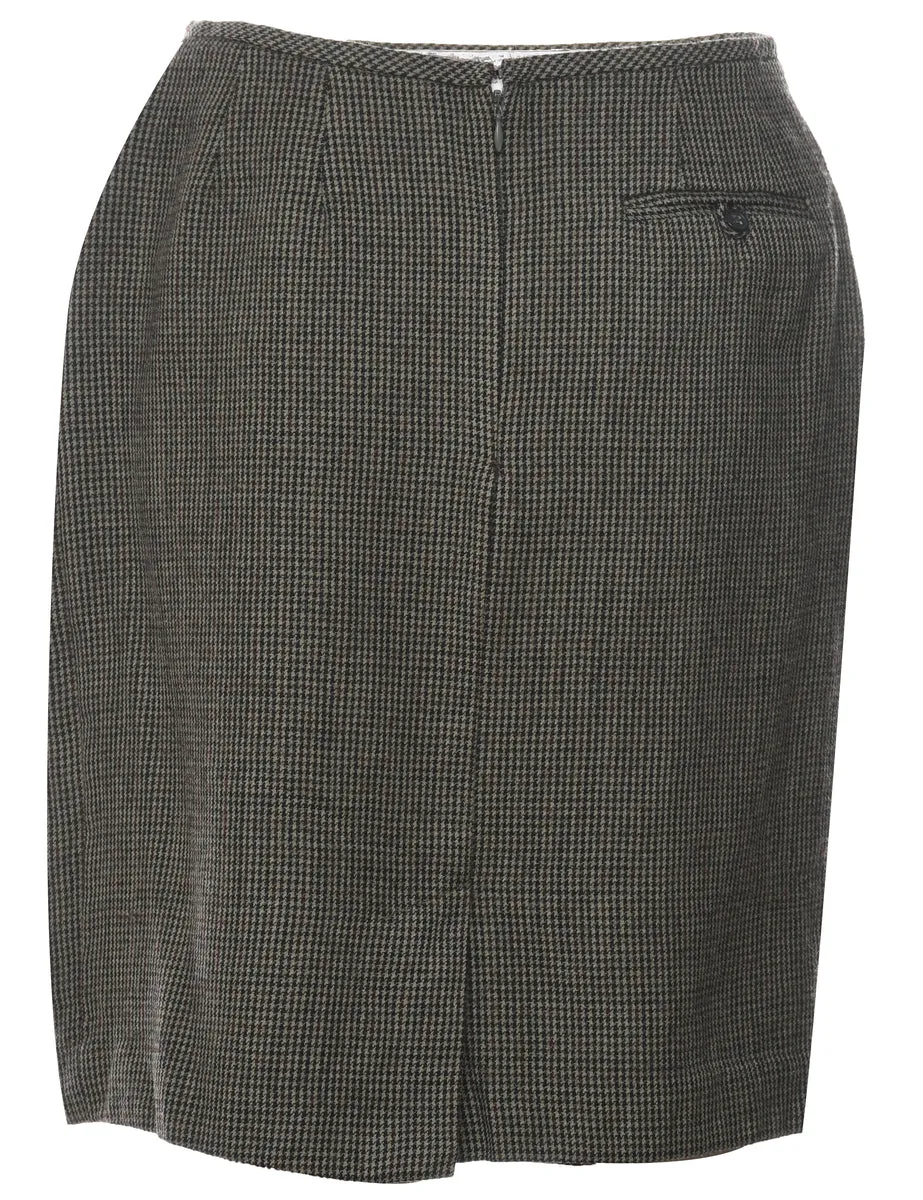 Dogtooth Pencil Skirt - M