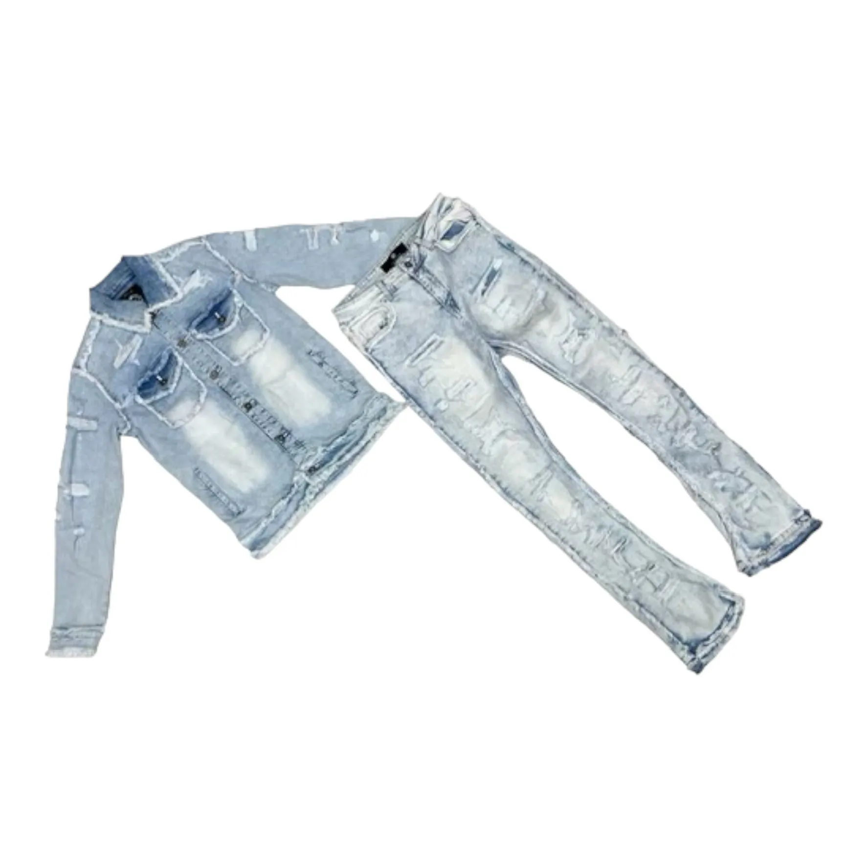 FOCUS: Heavy Distressed Denim JACKET ONLY 3498