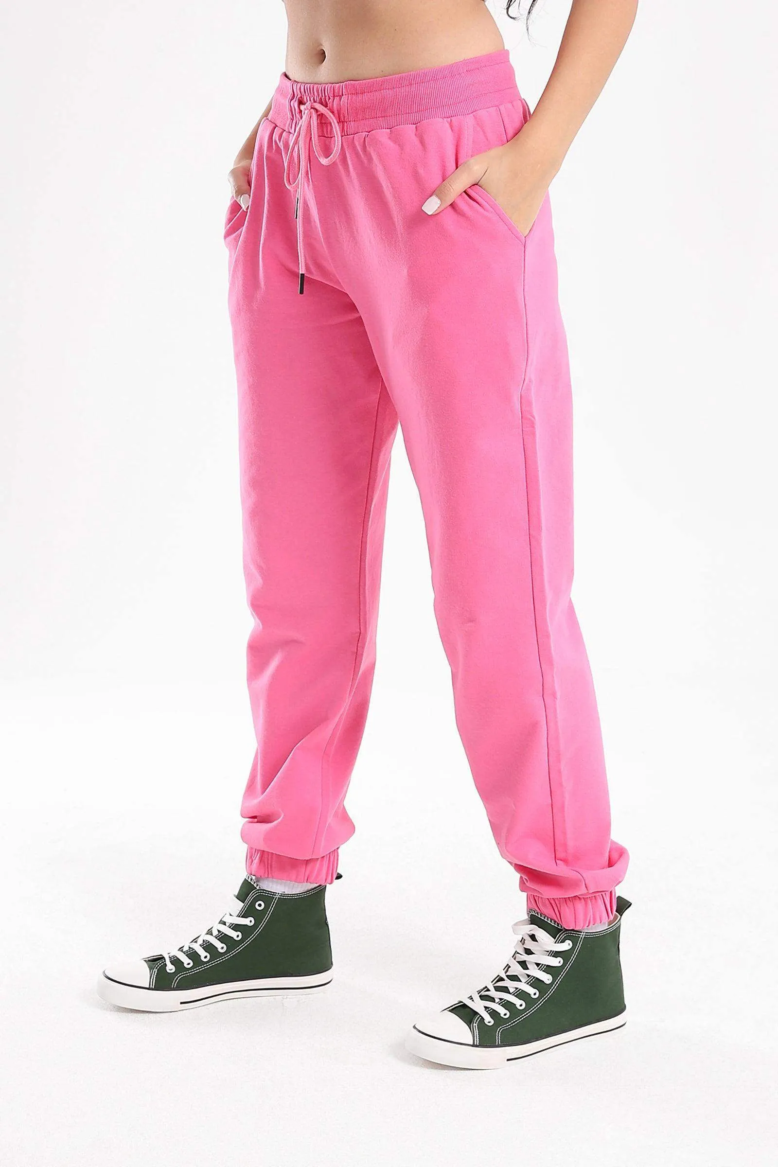 Fuchsia Cotton Lounge Joggers