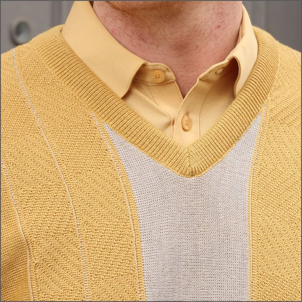 Gabicci M01 Cheddar V Neck^