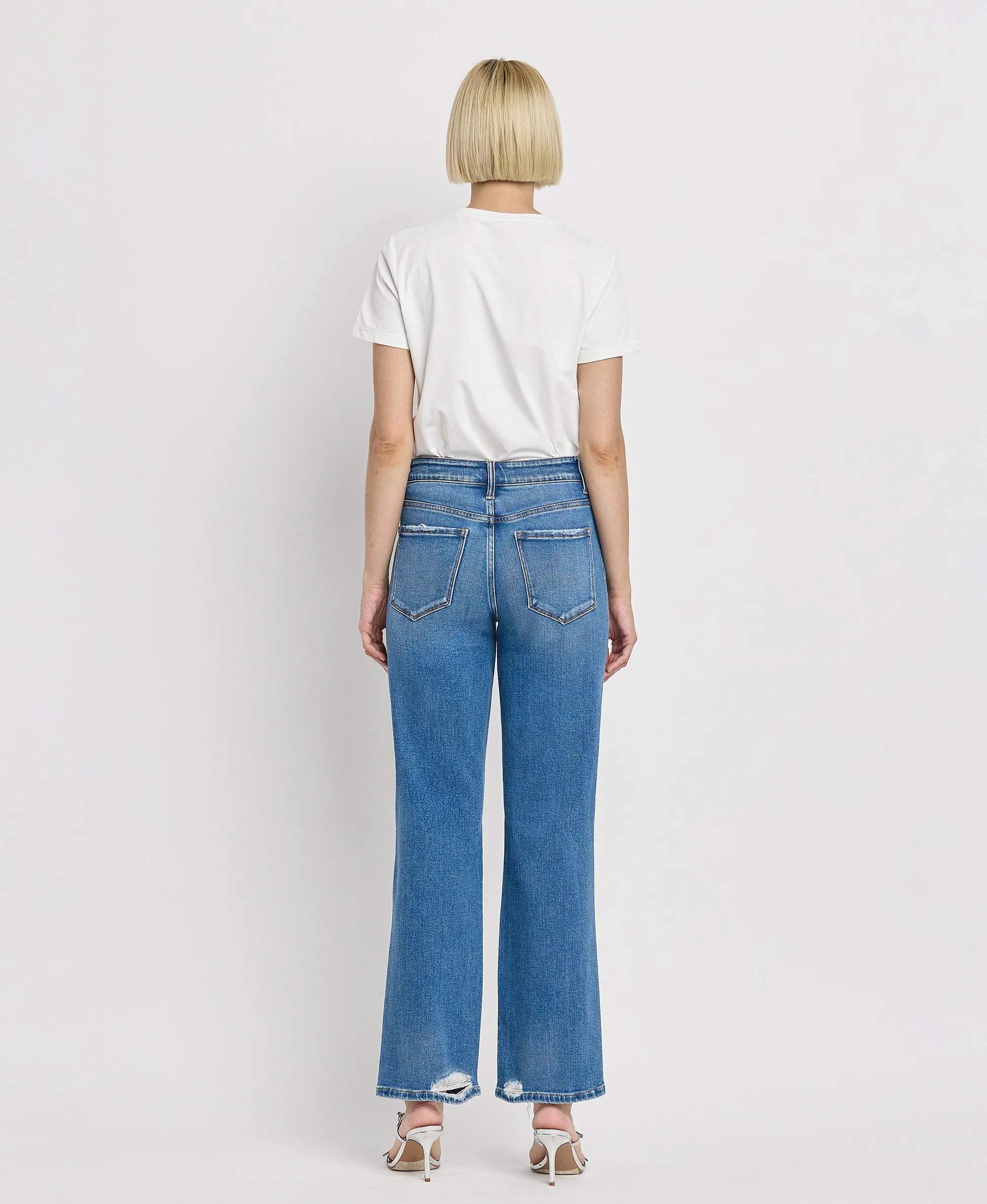 Gladden - High Rise Slim Wide Leg Jeans