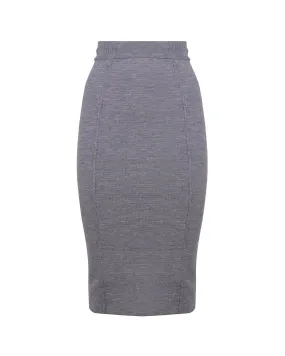 Grey High Waist Pencil Skirt