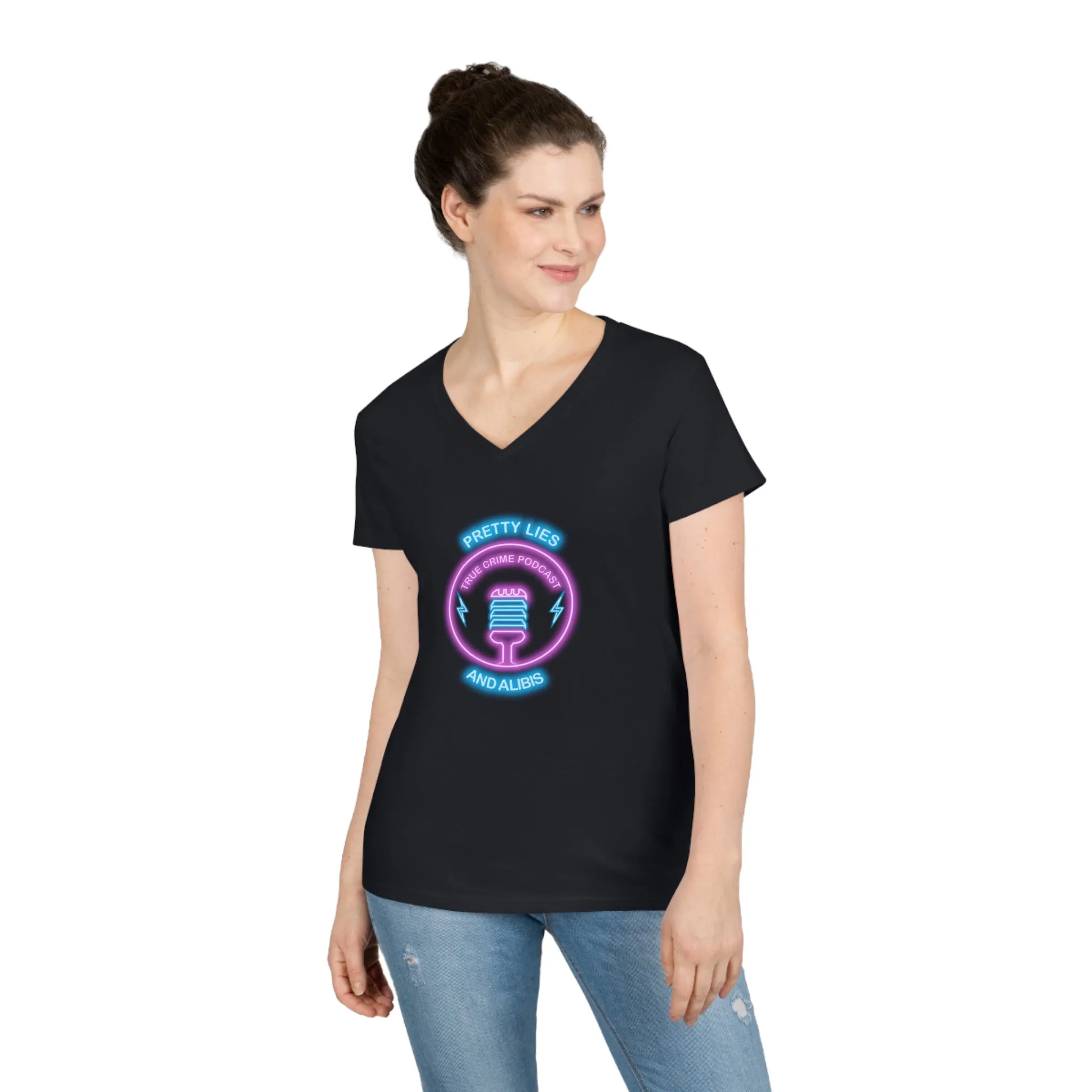 Here For The Alibi Ladies' V-Neck T-Shirt