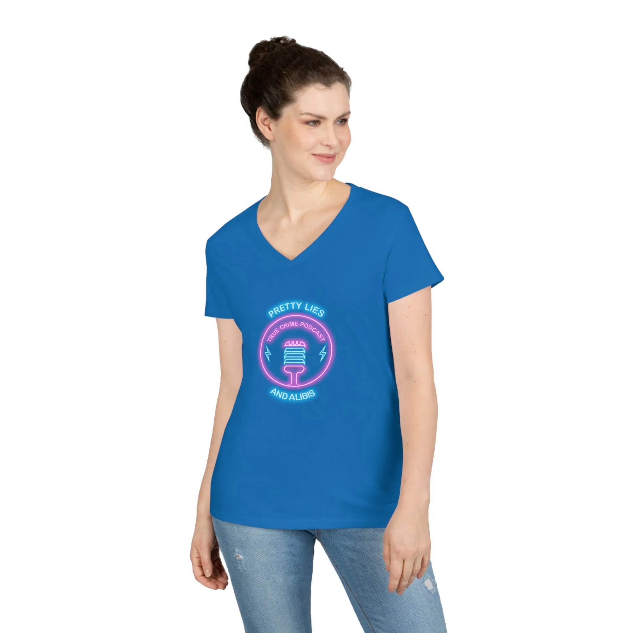 Here For The Alibi Ladies' V-Neck T-Shirt