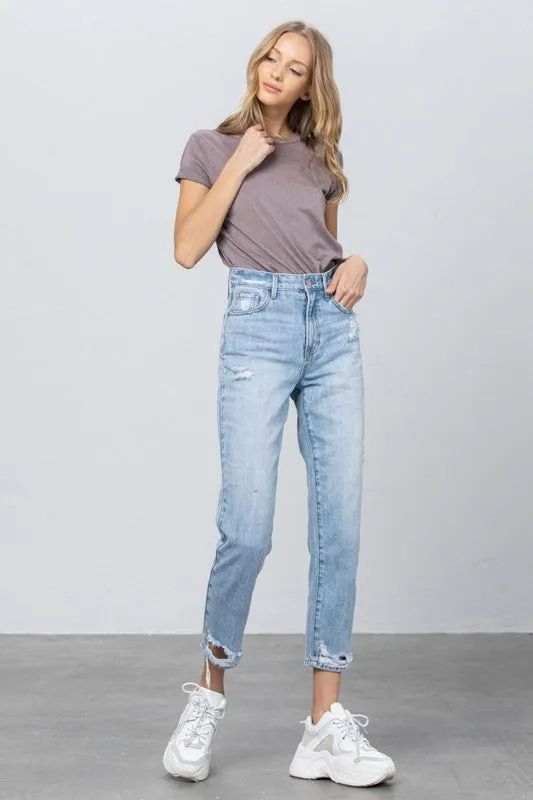 High Rise Tapered Jeans