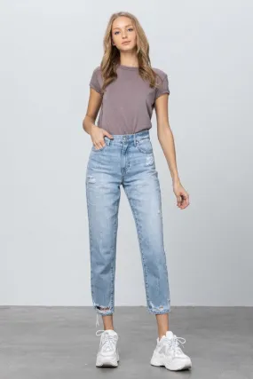 High Rise Tapered Jeans