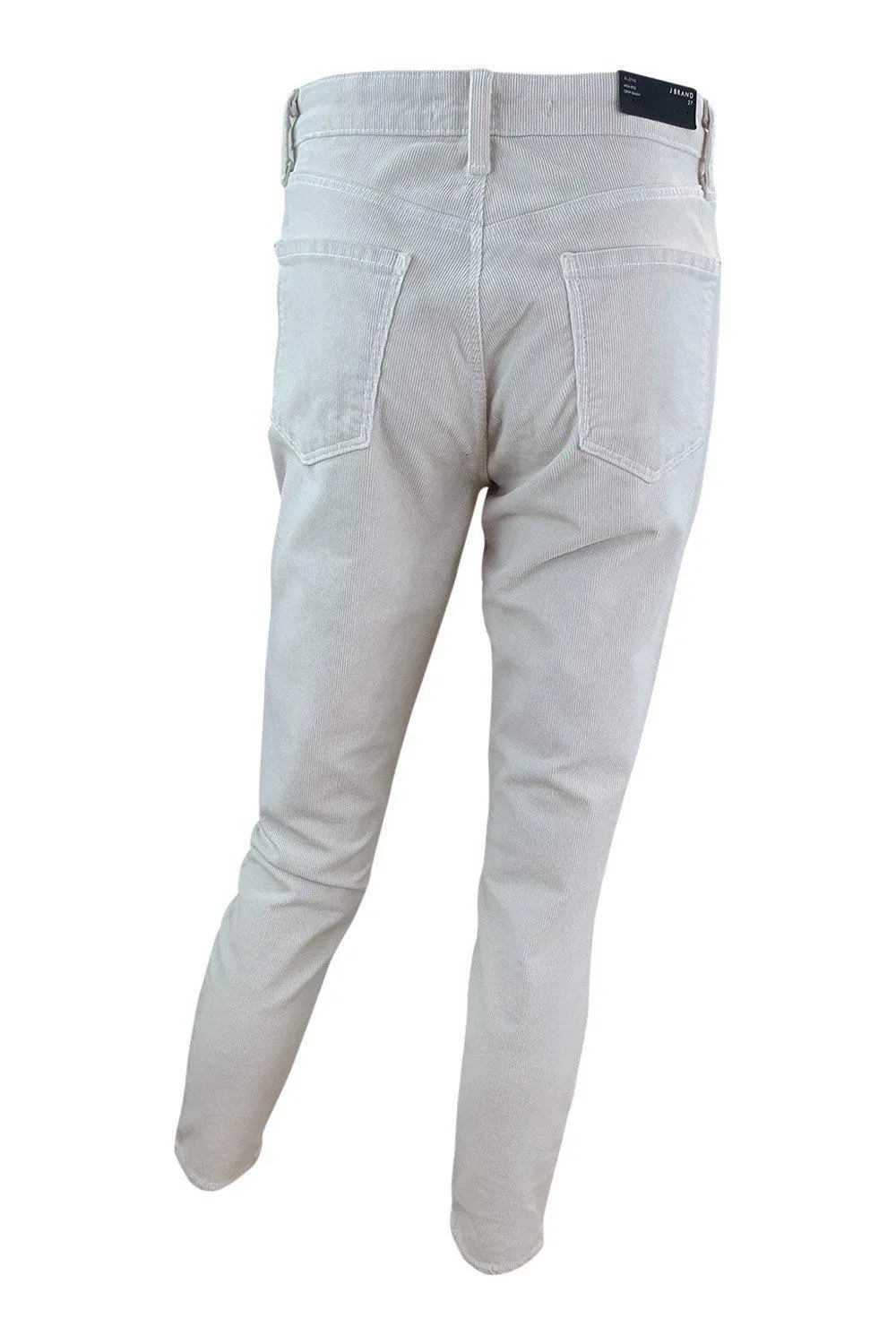 J BRAND Alana High-Rise Cropped Super Skinny In Corduroy Moonbeam (W27 L26)