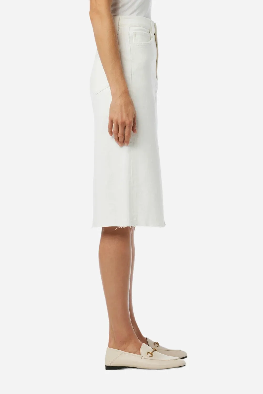 Joe's Joplin Skirt Raw Hem Optic White