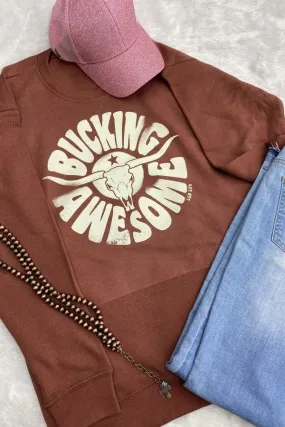 LBL SWEAT BUCKING AWESOME- RUST