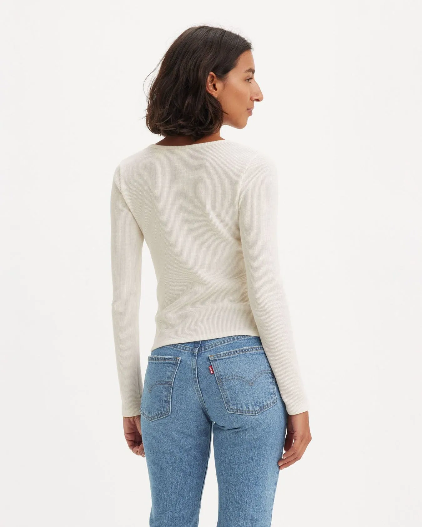 Levi's® Womens Dry Goods Waffle Henley - Sugar Swizzle