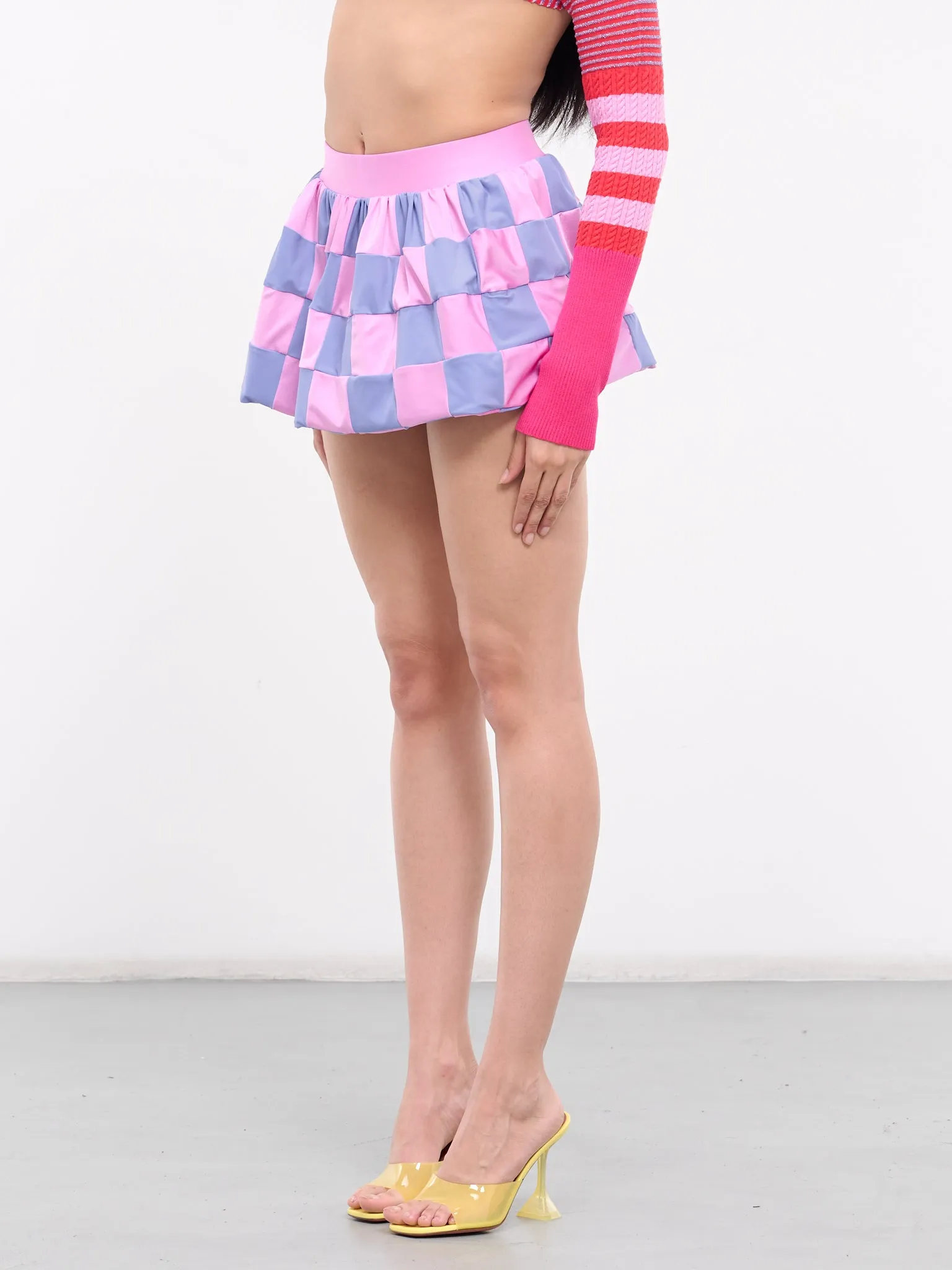 Mixed Patchwork Skirt (SS-X0024-112-01-BLUE-PINK)