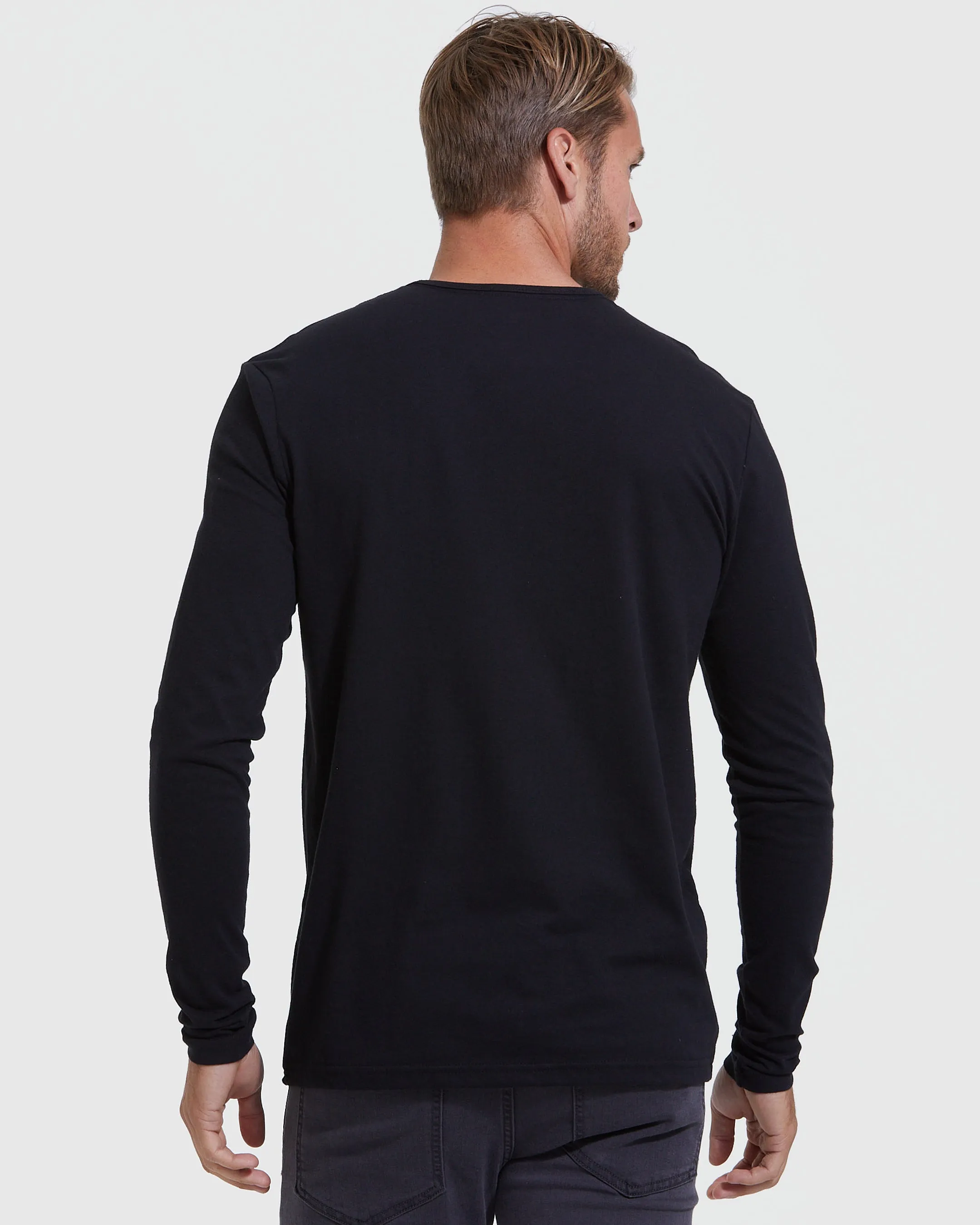 Monochrome Long Sleeve Henley 3-Pack