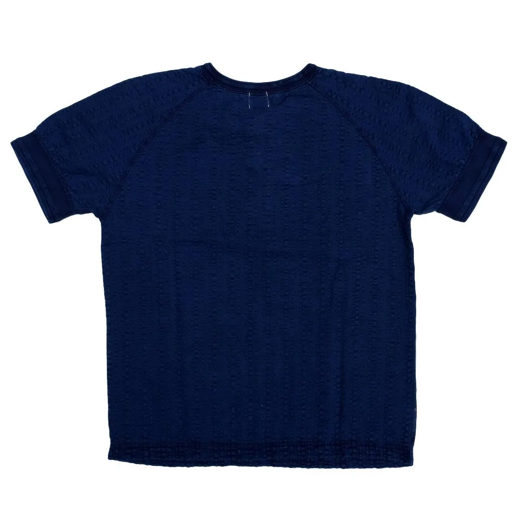 OD LW Random Broad Stitch Indigo Dyed Classic Henley