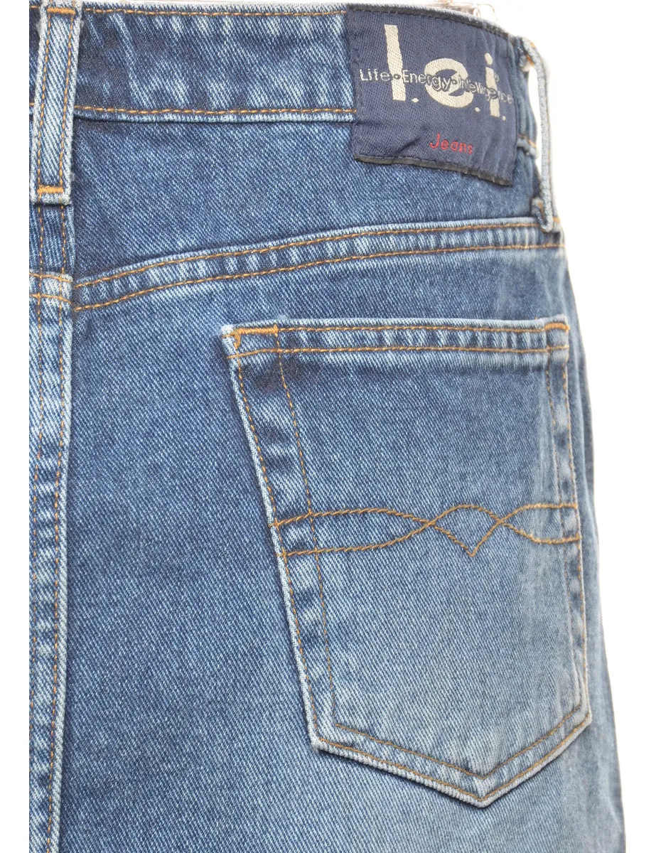 Pencil Shape Denim Skirt - L