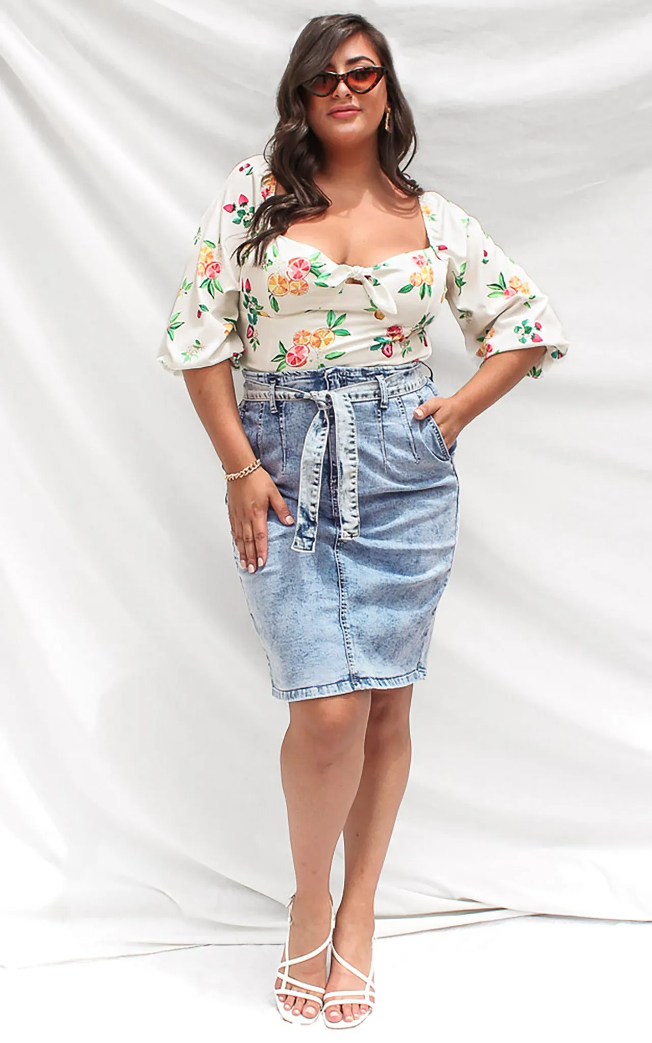 Phoebe Denim Skirt- Acid Wash