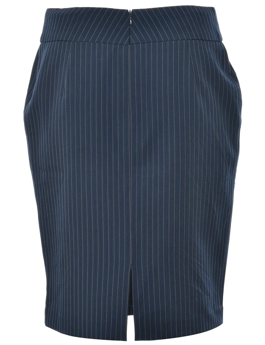 Pinstriped Pencil Skirt - M