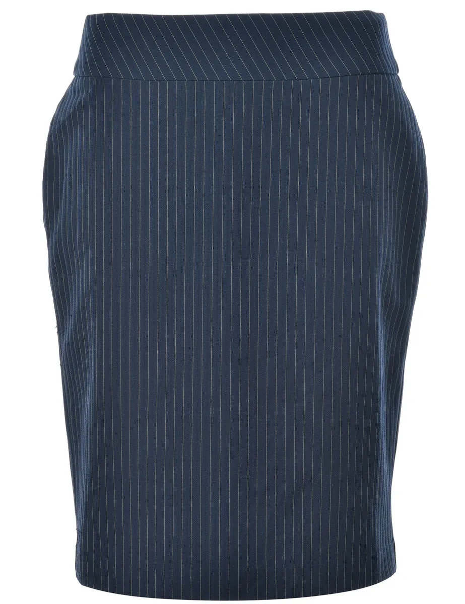 Pinstriped Pencil Skirt - M