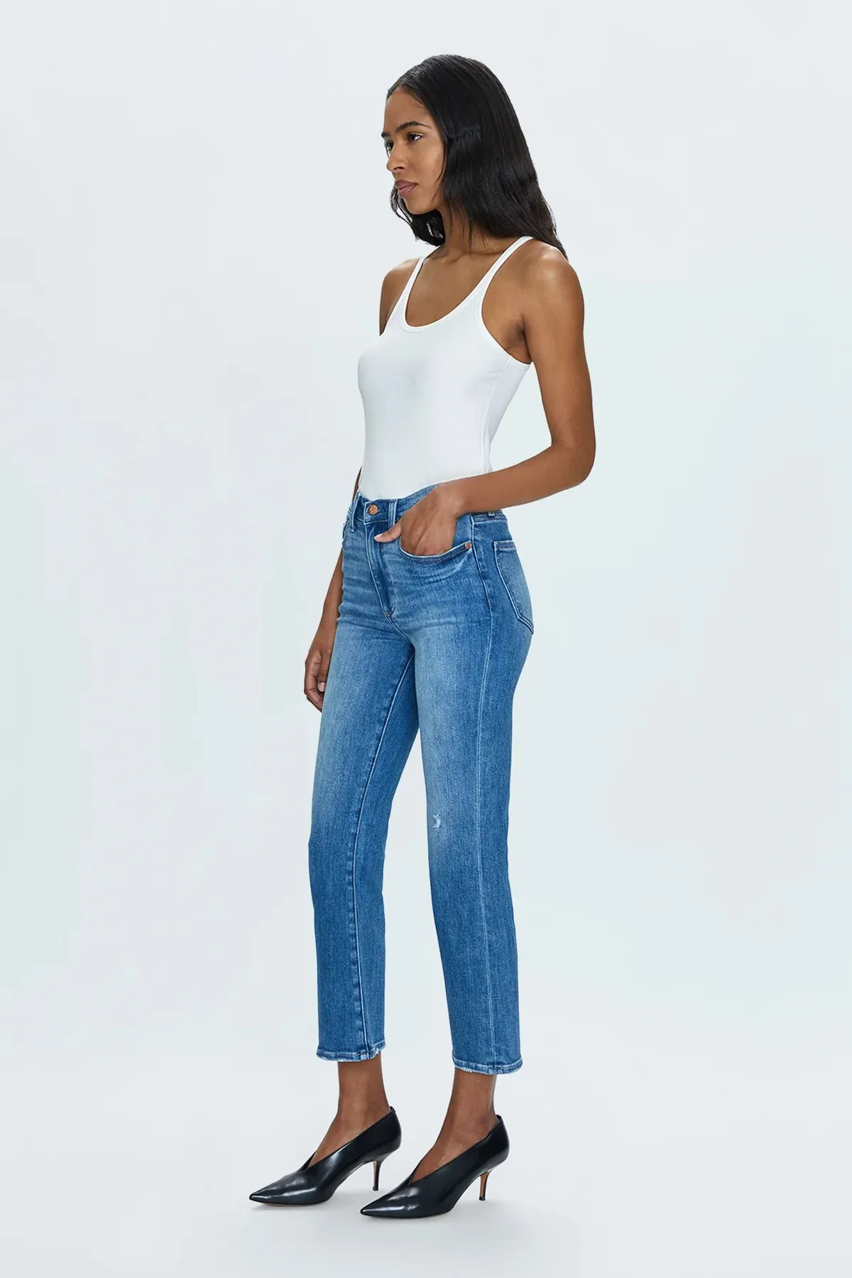 Pistola Lennon High Rise Crop Boot Jeans