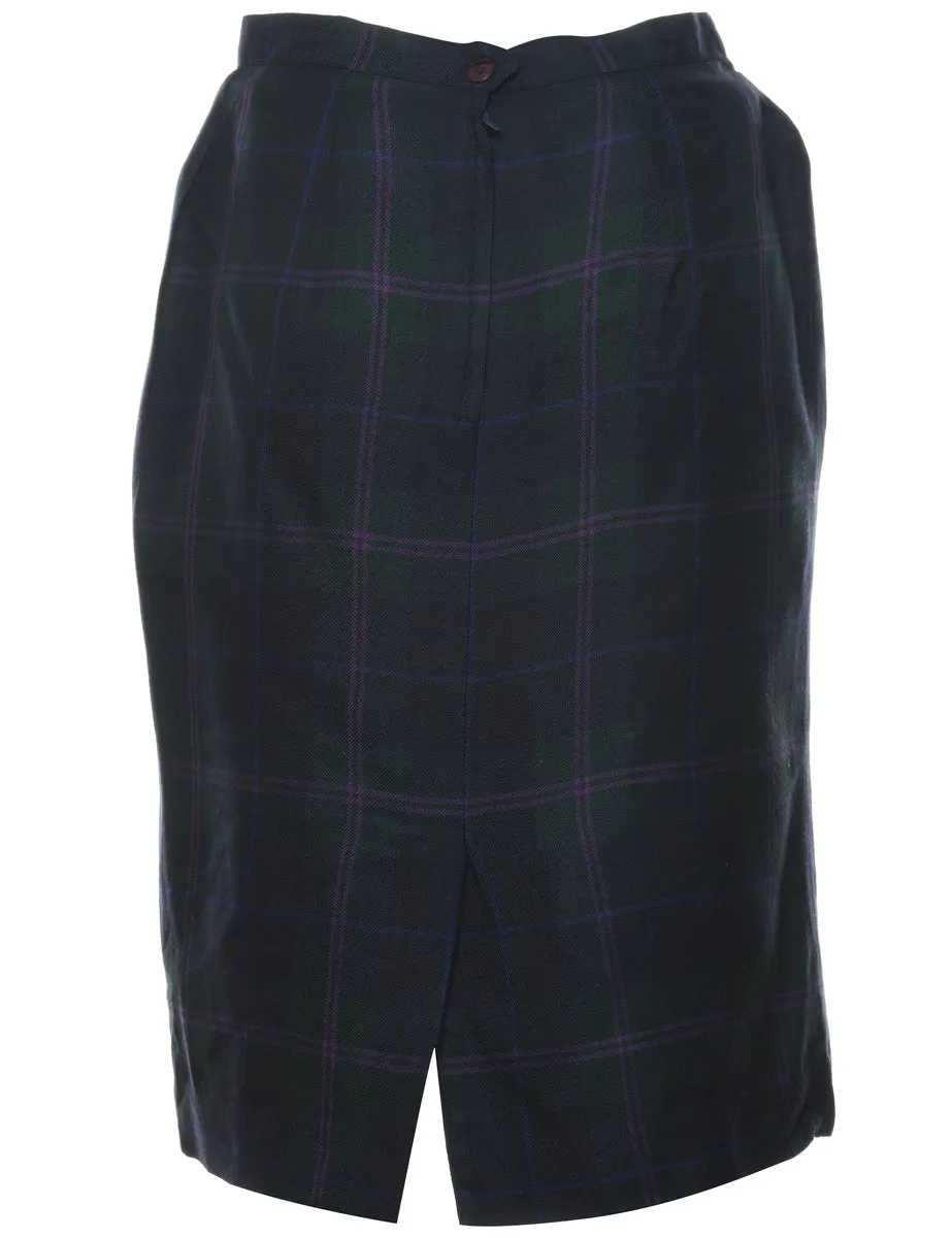 Plaid Pencil Skirt - S