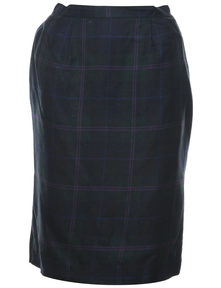 Plaid Pencil Skirt - S