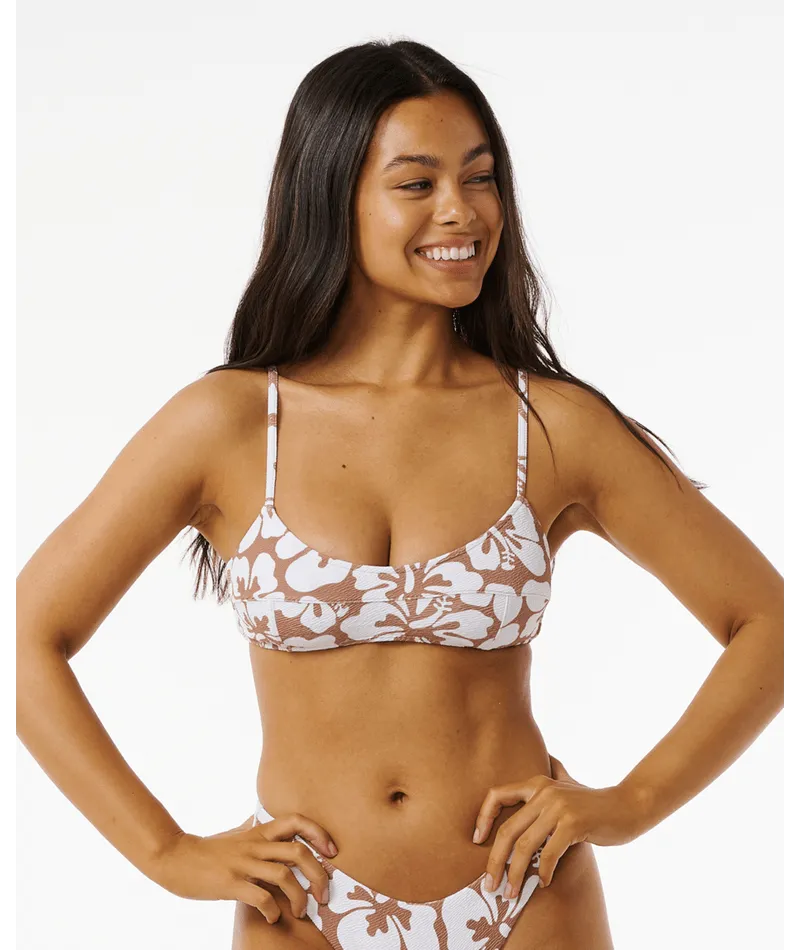 Rip Curl Hibiscus Heat Crop Top-Brown