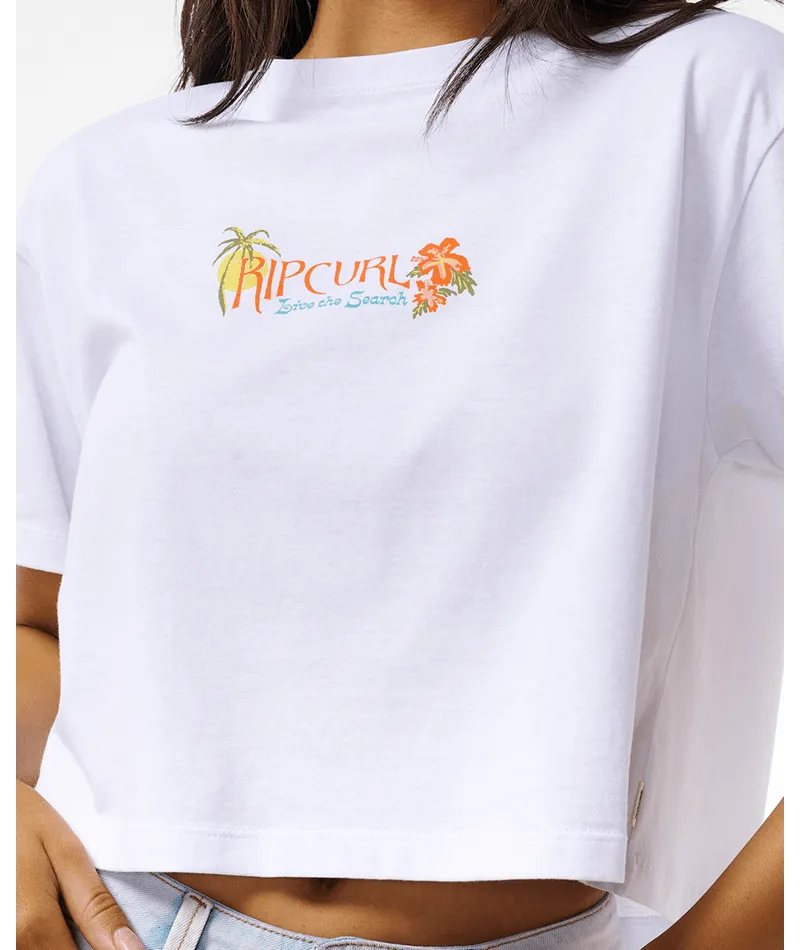 Rip Curl Island Crop Tee-White