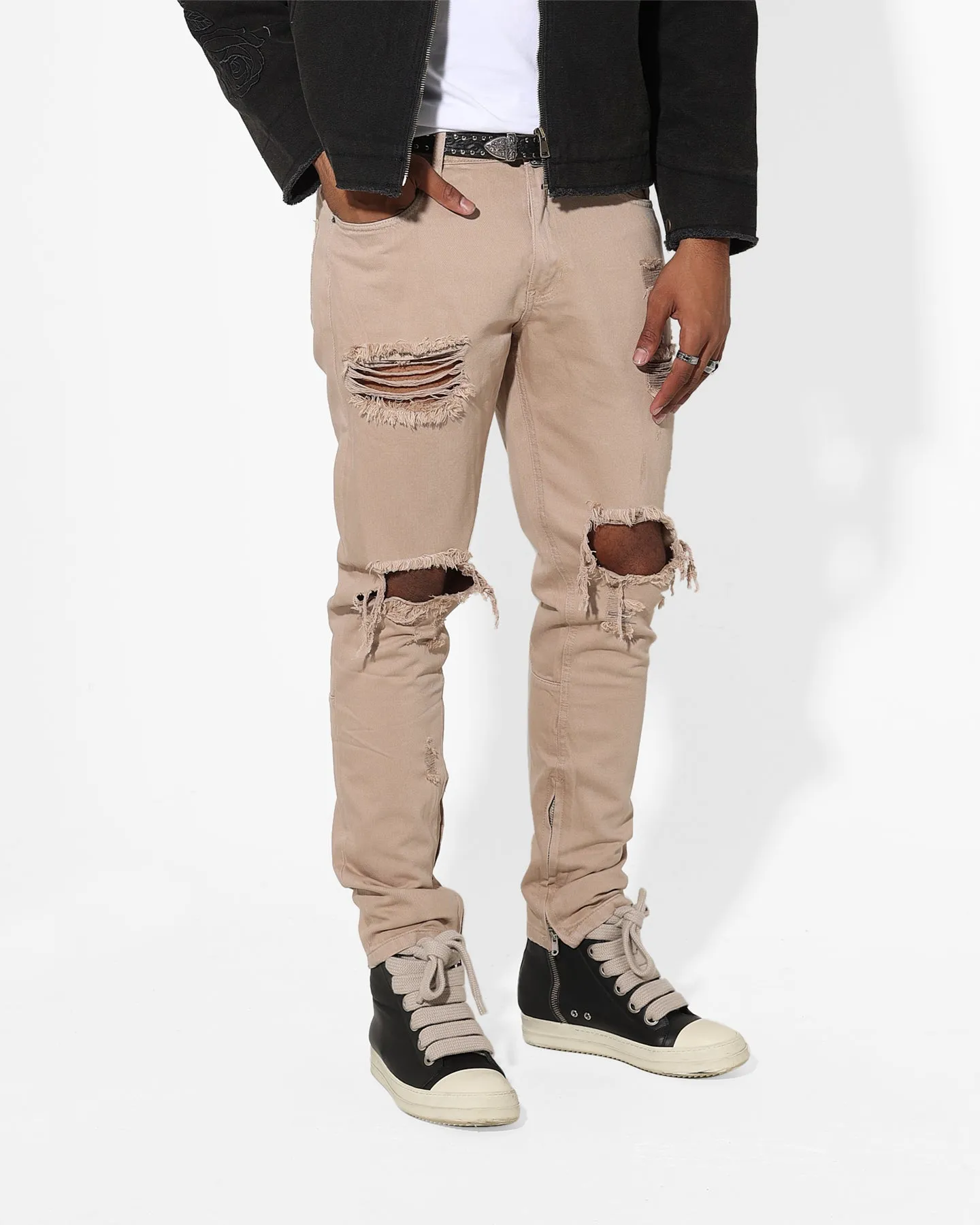 Saint Morta Destroyer Distressed Jeans Stone