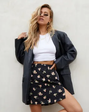 Sheny Mini Skirt in Rose Garden Black