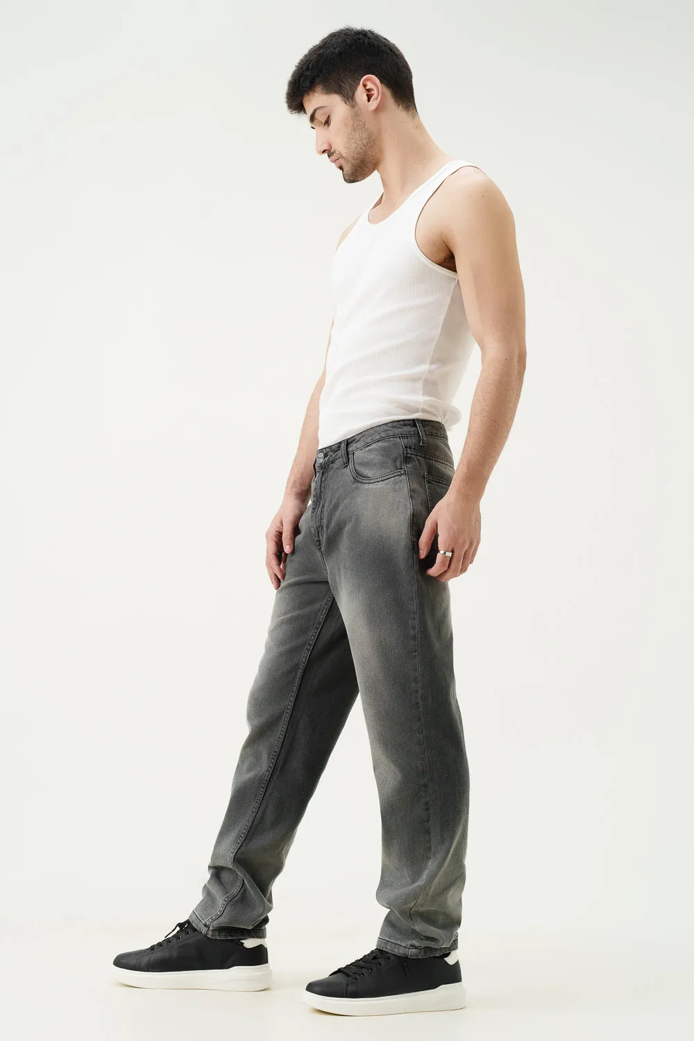 Stormforge Grey Men's Relaxed Fit Jeans