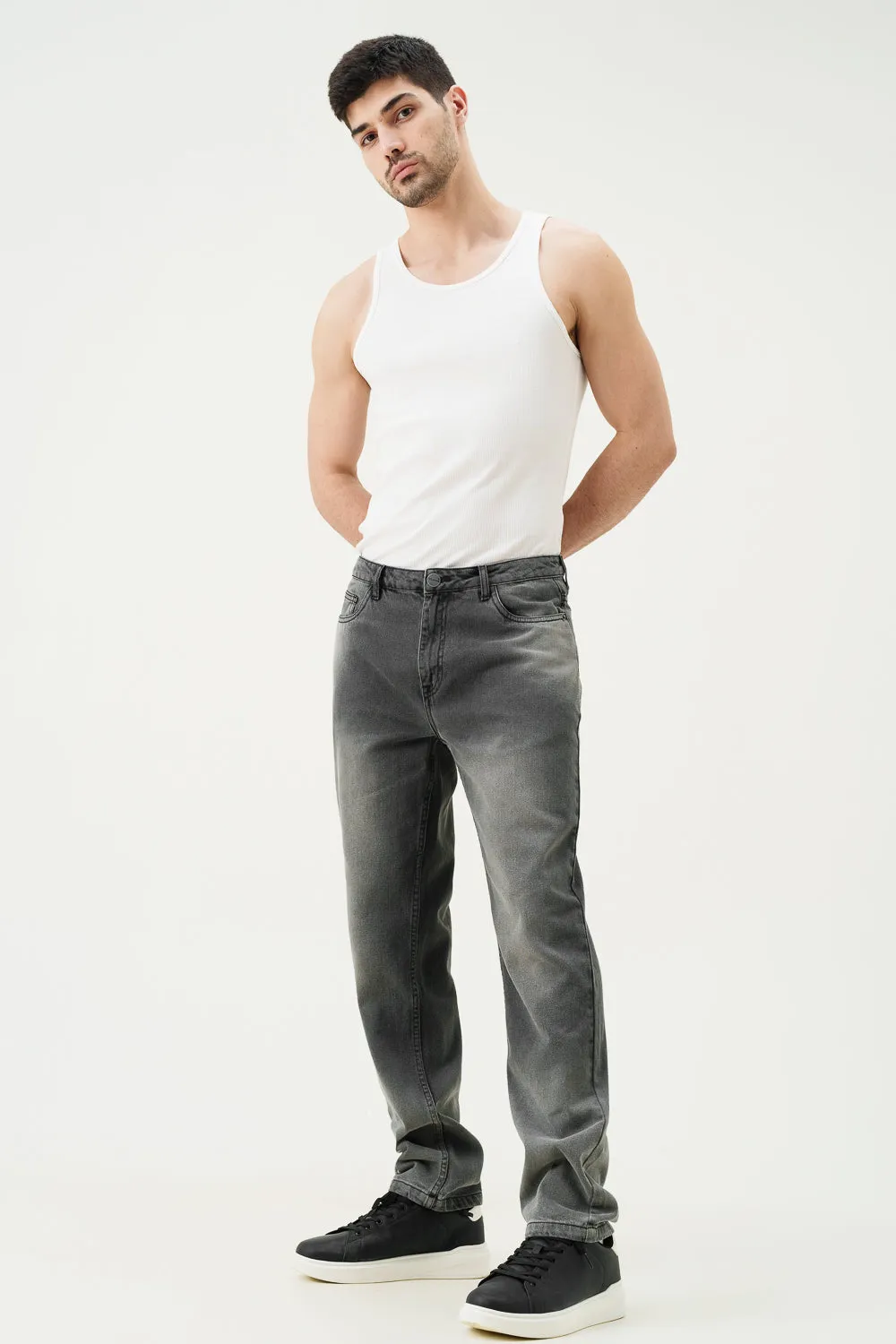 Stormforge Grey Men's Relaxed Fit Jeans